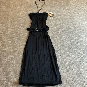 Juicy Couture Black Belted Maxi Coverup